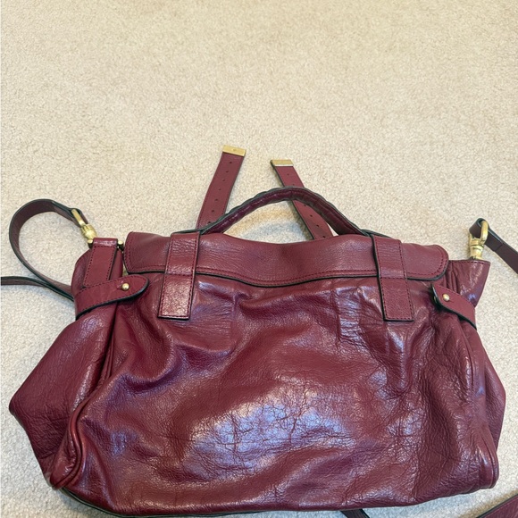 Authentic Mulberry Burgundy Leather Shoulder Bag - Picture 5 of 8